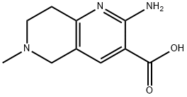 2-氨基-6-甲基-5,6,7,8-四氢-1,6-萘啶-3-羧酸结构式
