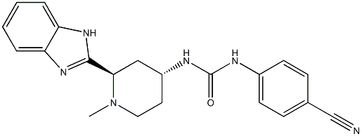 1-((2R,4R)-2-(1H-benzo[d]imidazol-2-yl)-1-methylpiperidin-4-yl)-3-(4-cyanophenyl)urea Structure