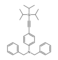 N,N-dibenzyl-4-((triisopropylsilyl)ethynyl)aniline Structure