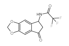 2,2,2-三氟-N-(7-氧代-6,7-二氢-5H-茚并[5,6-d][1,3]二氧代-5-基)-乙酰胺结构式