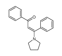 3-pyrrolidino-1,3-diphenyl-2-propen-1-one Structure