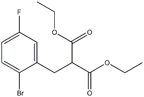 diethyl 2-(2-bromo-5-fluorobenzyl)malonate Structure