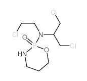 2H-1,3,2-Oxazaphosphorin-2-amine,N-[2-chloro-1-(chloromethyl)ethyl]-N-(2-chloroethyl)tetrahydro-, 2-oxide Structure