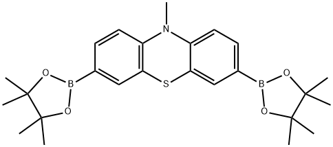 10-甲基-3, 7-双(4, 4, 5, 5-四甲基-1, 3, 2-二氧杂硼烷-2-基)-10H-吩噻嗪结构式