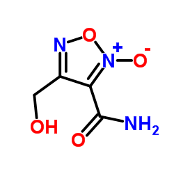 1,2,5-噁二唑-3-羧酰胺 4-(羟基甲基)- 2-氧化物 (9ci)结构式