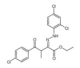 4-(4-chlorophenyl)-2-[(2,4-dichlorophenyl)-hydrazono]-3-methyl-4-oxobutyric acid ethyl ester Structure