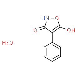 4-phenylisoxazole-3,5-diol 0.5 hydrate Structure