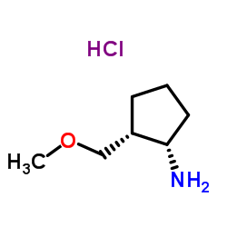 (1S,2R)-2-(Methoxymethyl)cyclopentanamine hydrochloride (1:1) Structure