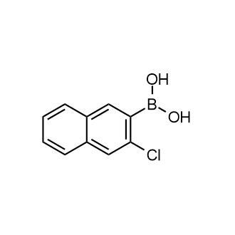 (3-氯萘-2-基)硼酸结构式