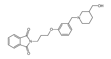 2-{3-[3-(3-hydroxymethylpiperidin-1-ylmethyl)phenoxy]propyl}isoindole-1,3-dione结构式