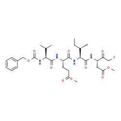 Z-Val-Glu(OMe)-Ile-DL-Asp(OMe)-fluoromethylketone Structure