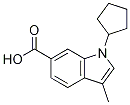 1-cyclopentyl-3-Methyl-1H-indole-6-carboxylic acid结构式