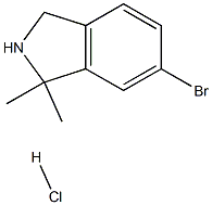 6-溴-1,1-二甲基-2,3-二氢-1H-异吲哚盐酸盐结构式