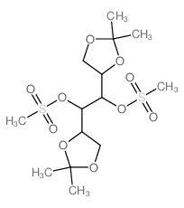 D-Mannitol,1,2:5,6-bis-O-(1-methylethylidene)-, 3,4-dimethanesulfonate结构式