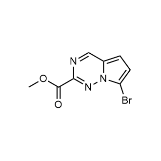 7-溴吡咯并[2,1-f][1,2,4]三嗪-2-羧酸甲酯结构式