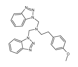 N,N-bis(1H-1,2,3-benzotriazol-1-ylmethyl)-N-(4-methoxyphenethyl)amine Structure