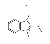 2-ethyl-1,3-dimethyl-benzimidazolium, iodide结构式