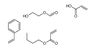 2-丙烯酸与2-丙烯酸丁酯、苯乙烯和2-丙烯酸-2-羟基乙酯的聚合物结构式