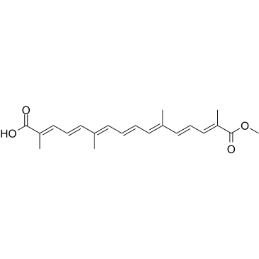 8,8'-Diapo-ψ,ψ-carotene-8,8'-dioic acid 8-methyl ester Structure