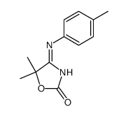 5,5-dimethyl-4-p-tolylimino-oxazolidin-2-one结构式