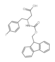 Fmoc-(R)-3-氨基-4-(4-碘苯基)丁酸结构式