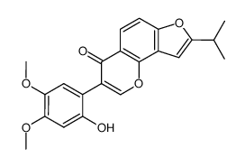 7-(2-hydroxy-4,5-dimethoxyphenyl)-2-isopropylfuro<2,3-h>benzopyran-6-one结构式