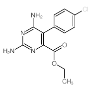 4-Pyrimidinecarboxylicacid, 2,6-diamino-5-(4-chlorophenyl)-, ethyl ester picture