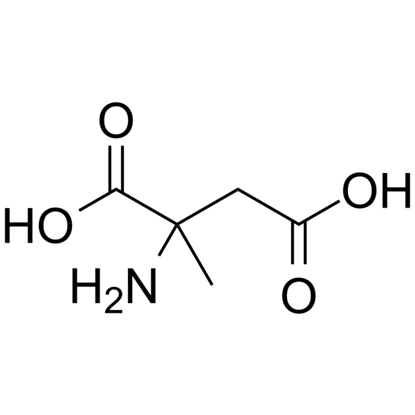 DL-Α-甲基天冬氨酸结构式