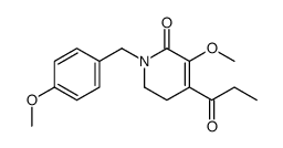 5-methoxy-1-[(4-methoxyphenyl)methyl]-4-propanoyl-2,3-dihydropyridin-6-one Structure