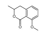 8-methoxy-3-methyl-3,4-dihydroisochromen-1-one结构式
