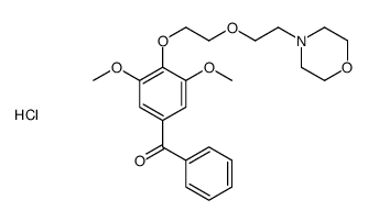 [3,5-dimethoxy-4-[2-(2-morpholin-4-ium-4-ylethoxy)ethoxy]phenyl]-phenylmethanone,chloride Structure