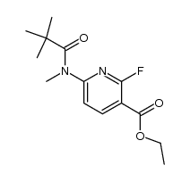 ethyl 2-fluoro-6-(N-methyl-N-pivaloylamino)pyridine-3-carboxylate Structure