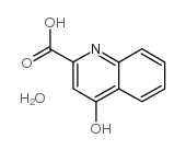 4-羟基喹啉-2-羧酸水合物结构式