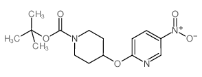 4-(5-Nitro-pyridin-2-yloxy)-piperidine-1-carboxylicacidtert-butylester Structure