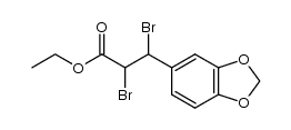 3-benzo[1,3]dioxol-5-yl-2,3-dibromo-propionic acid ethyl ester Structure