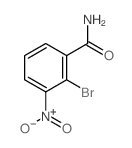 2-溴-3-硝基苯甲酰胺结构式