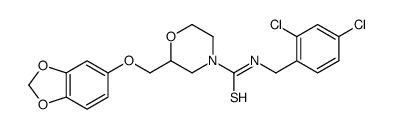 2-(1,3-benzodioxol-5-yloxymethyl)-N-[(2,4-dichlorophenyl)methyl]morpholine-4-carbothioamide Structure