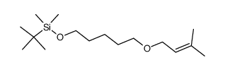 (1,1-dimethylethyl)dimethyl[5-(3-methyl-2-butenyloxy)pentyl]oxy silane结构式