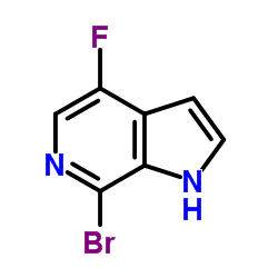 7-溴-4-氟-1H-吡咯并[2,3-c]吡啶结构式