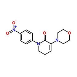 5,6-二氢-3-(4-吗啉基)-1-(4-硝基苯基)-2(1H)-吡啶酮结构式