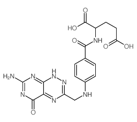 2-[[4-[(9-amino-7-oxo-2,3,5,8,10-pentazabicyclo[4.4.0]deca-2,4,8,11-tetraen-4-yl)methylamino]benzoyl]amino]pentanedioic acid结构式