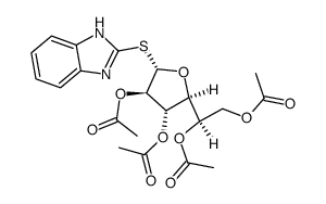 benzimidazol-2-yl 2,3,5,6-tetra-O-acetyl-1-thio-β-D-galactofuranoside结构式