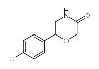 6-(4-氯苯基)吗啉-3-酮结构式