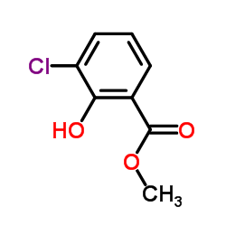 3-氯-2-羟基苯甲酸甲酯结构式