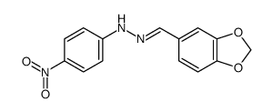 N-(1,3-benzodioxol-5-ylmethylideneamino)-4-nitroaniline Structure