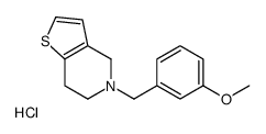 5-[(3-methoxyphenyl)methyl]-6,7-dihydro-4H-thieno[3,2-c]pyridine,hydrochloride Structure