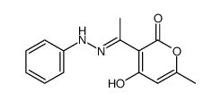 3-(2-phenylhydrazonoethyl)-4-hydroxy-6-methylpyrone-2-one Structure