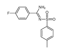 4-fluoro-N'-(4-methylphenyl)sulfonylbenzenecarboximidamide Structure