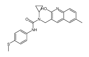 Urea, N-cyclopropyl-N-[(1,2-dihydro-6-methyl-2-oxo-3-quinolinyl)methyl]-N'-[4-(methylthio)phenyl]- (9CI)结构式