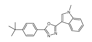 1H-Indole,3-[5-[4-(1,1-dimethylethyl)phenyl]-1,3,4-oxadiazol-2-yl]-1-methyl-(9CI) structure
